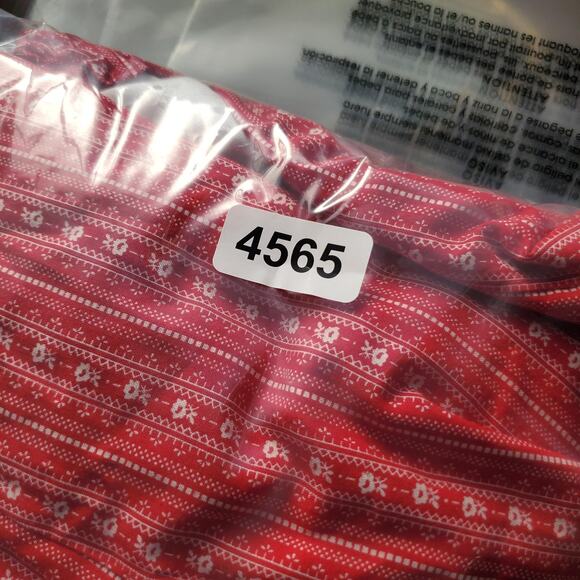 Mako Hawaii Dress Womens 10 Red White Muumuu Eyelet Ruffle Maxi Style 6947 - Picture 12 of 12